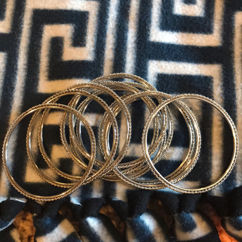 Silver bangles from India